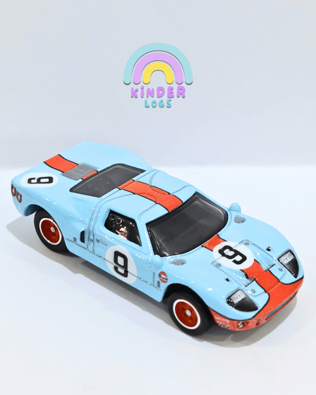 Premium Hot Wheels Ford GT-40 Gulf Edition (Uncarded - New) - Kinder Logs