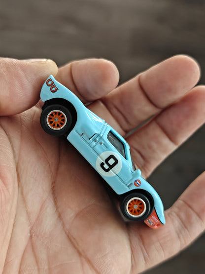 Premium Hot Wheels Ford GT-40 Gulf Edition (Uncarded - New) - Kinder Logs