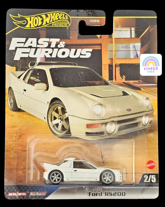 Premium Hot Wheels Ford RS200 - Fast And Furious - Kinder Logs