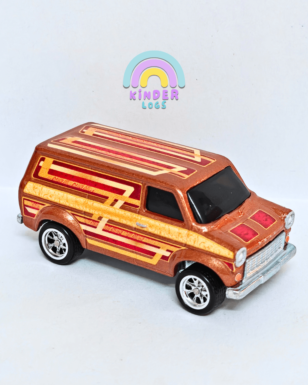 Premium Hot Wheels Ford Transit Supervan - Dark Orange (Uncarded - New) - Kinder Logs