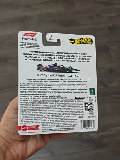 Premium Hot Wheels Formula 1 BWT Alpine A524 10 (Imported) - Kinder Logs