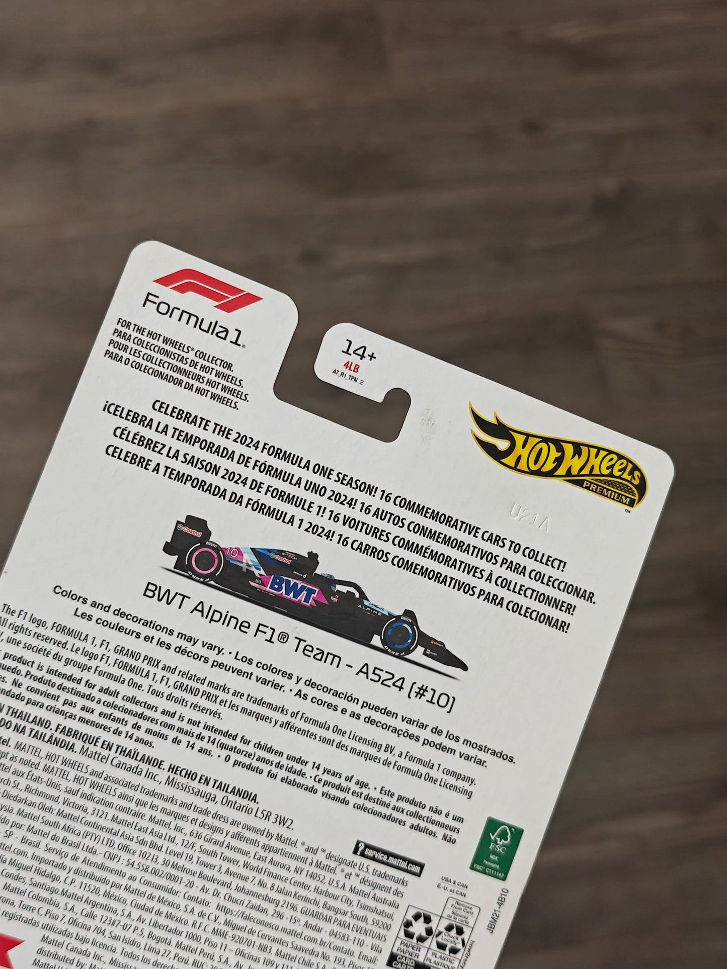Premium Hot Wheels Formula 1 BWT Alpine A524 10 (Imported) - Kinder Logs