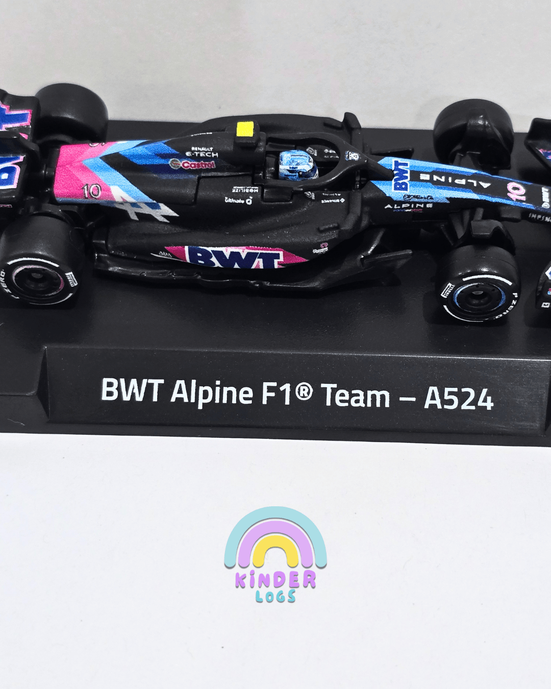 Premium Hot Wheels Formula 1 BWT Alpine F1 Team - A524 (10) - Kinder Logs