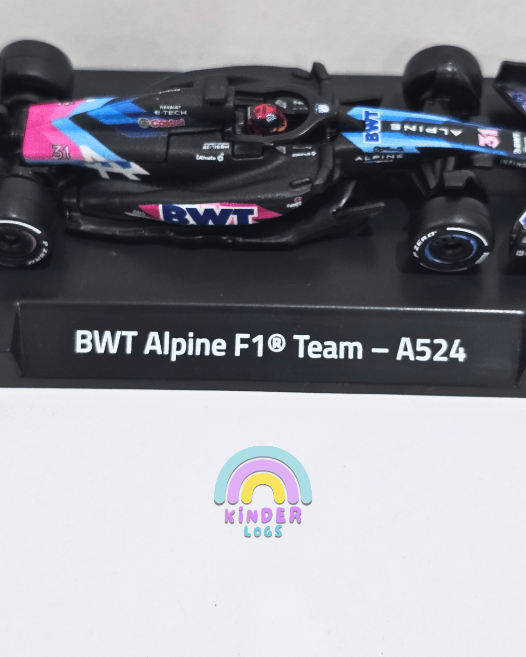 Premium Hot Wheels Formula 1 BWT Alpine F1 Team - A524 (31) - Kinder Logs