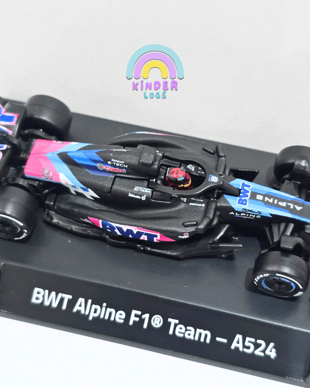 Premium Hot Wheels Formula 1 BWT Alpine F1 Team - A524 (31) - Kinder Logs