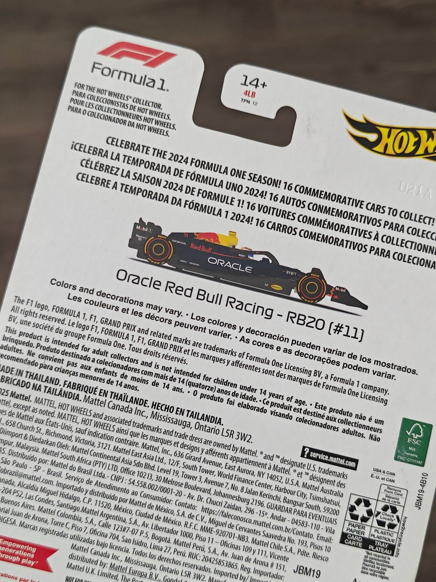 Premium Hot Wheels Formula 1 Oracle Red Bull Racing RB20 11 (Imported) - Kinder Logs