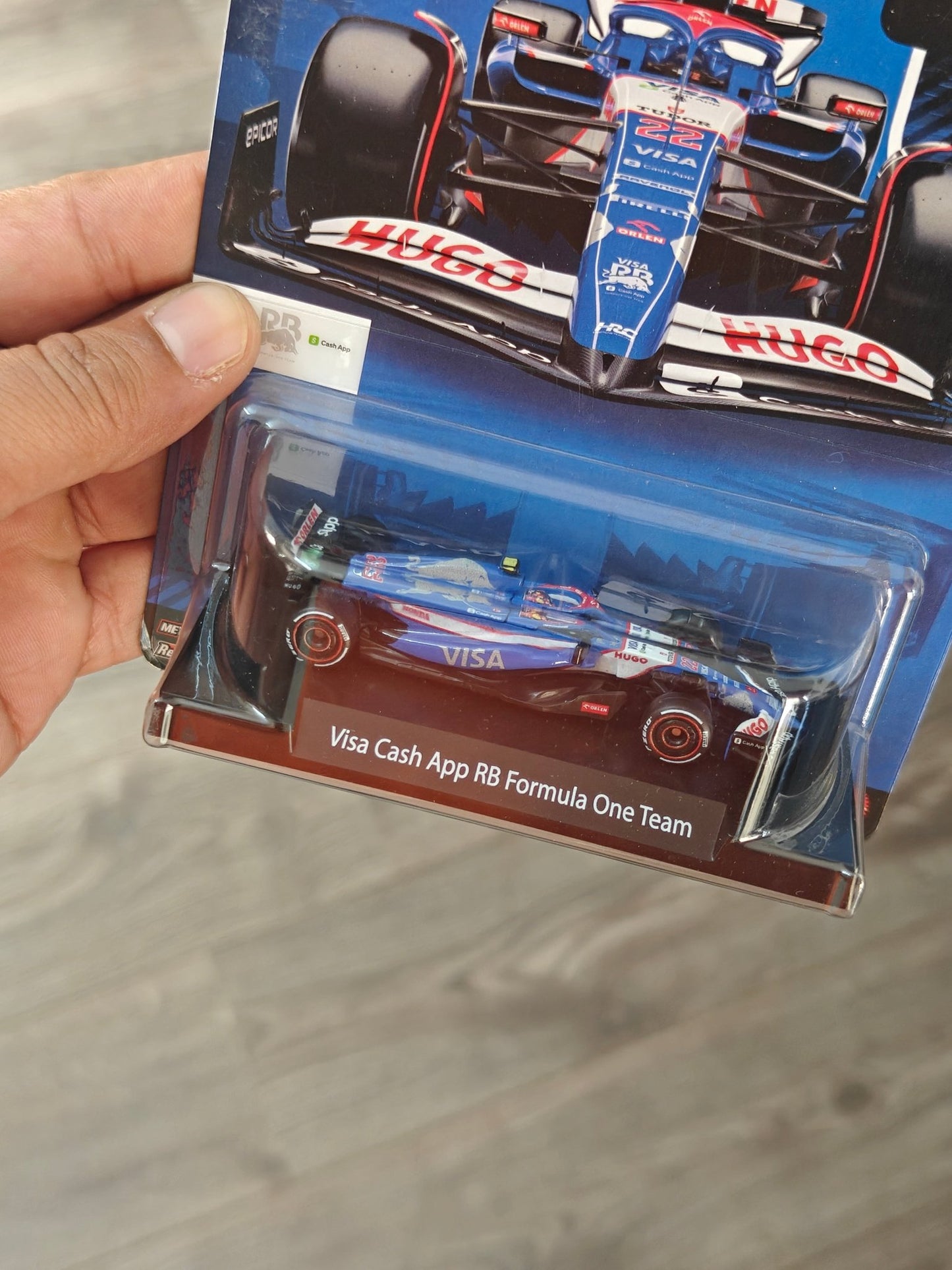 Premium Hot Wheels Formula One Visa Cash App RB 22 (Imported) - Kinder Logs