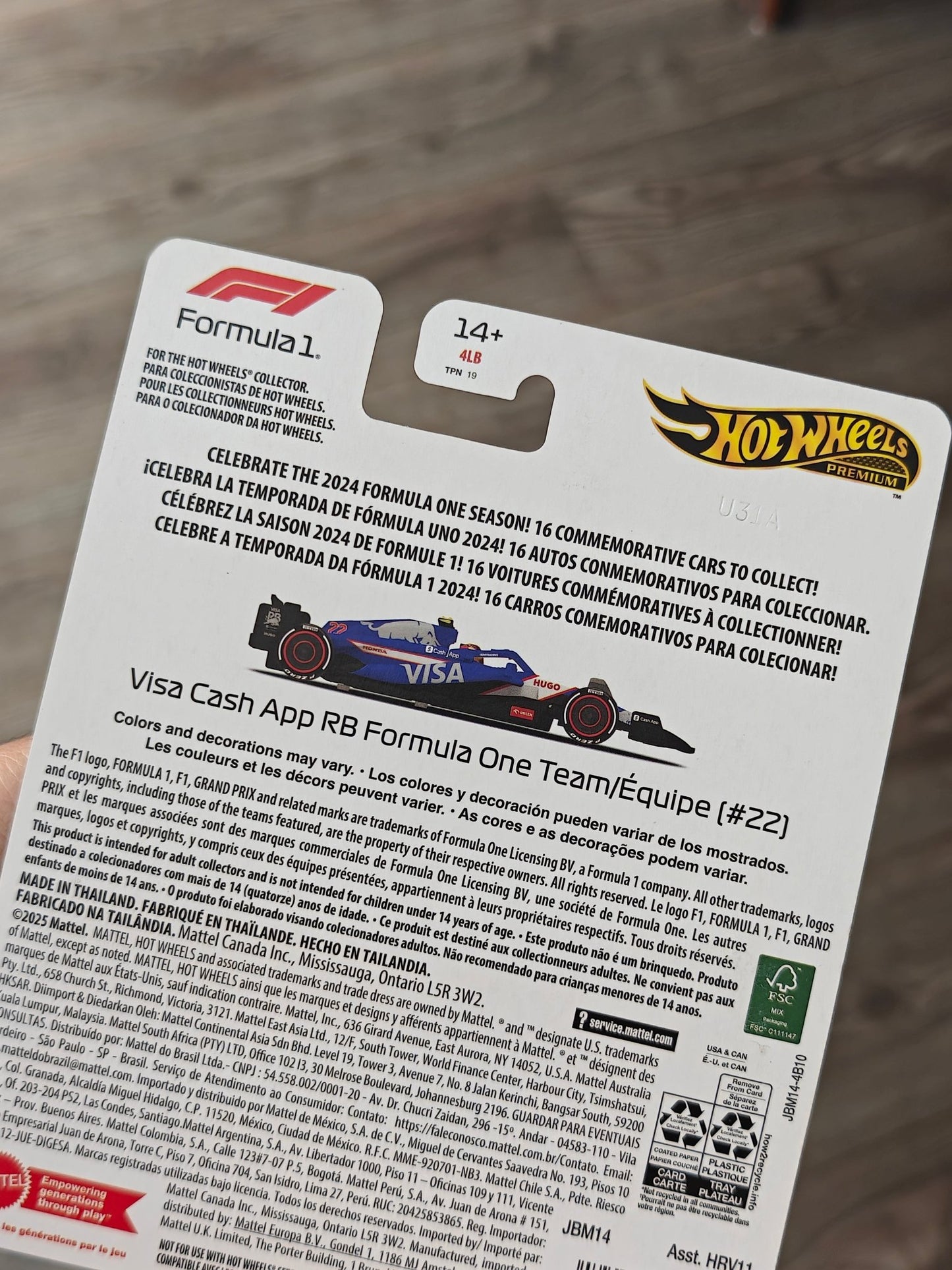 Premium Hot Wheels Formula One Visa Cash App RB 22 (Imported) - Kinder Logs