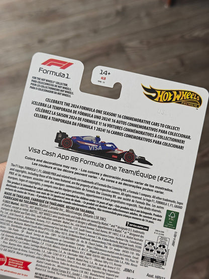 Premium Hot Wheels Formula One Visa Cash App RB 22 (Imported) - Kinder Logs