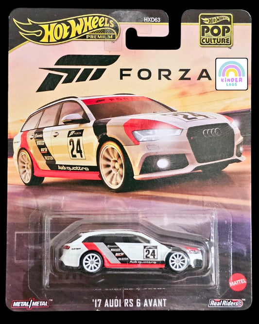 Premium Hot Wheels Forza 2017 Audi RS6 Avant - Kinder Logs