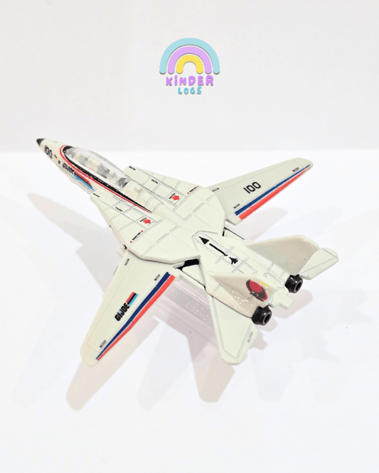 Premium Hot Wheels GI Joe Plane - Combat Jet Skystriker Grumman F - 14 Tomcat (Uncarded) - Kinder Logs