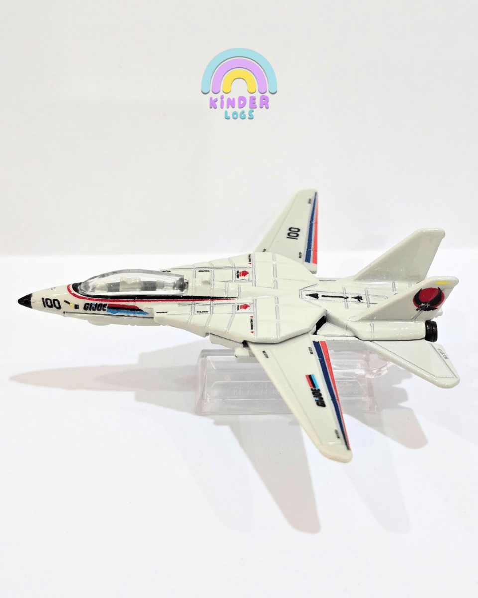 Premium Hot Wheels GI Joe Plane - Combat Jet Skystriker Grumman F - 14 Tomcat (Uncarded) - Kinder Logs