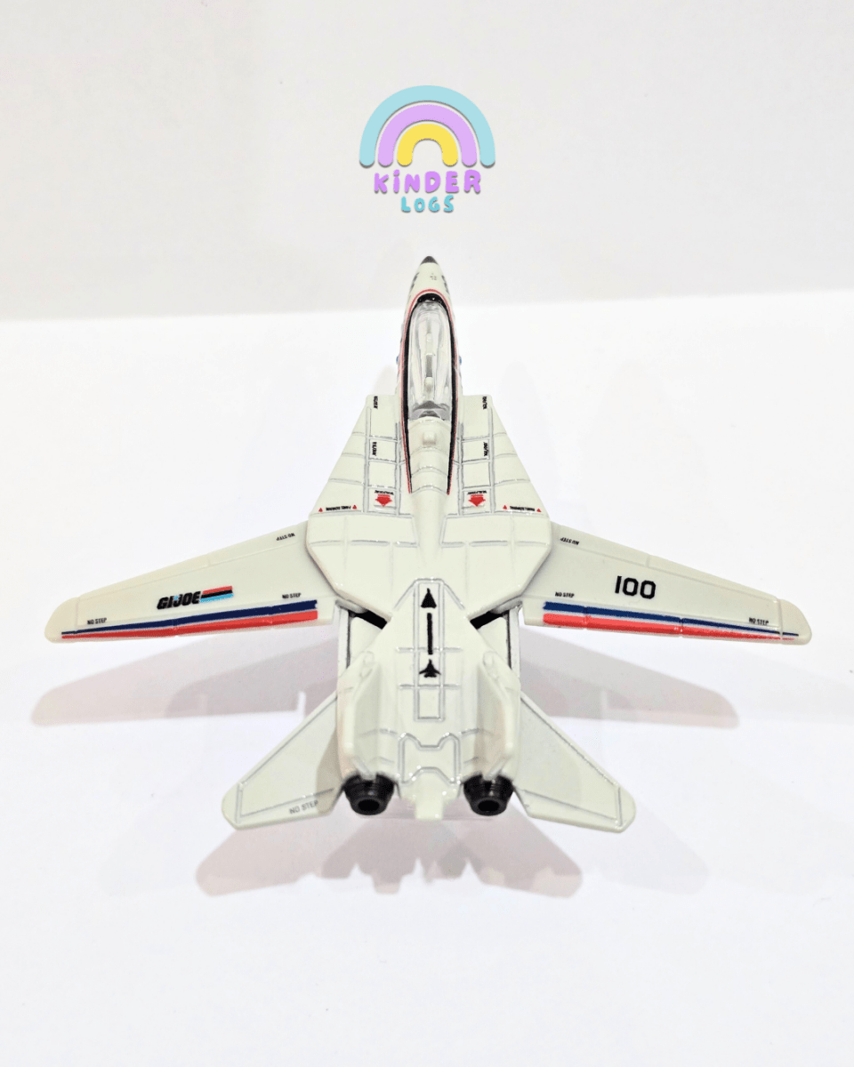 Premium Hot Wheels GI Joe Plane - Combat Jet Skystriker Grumman F - 14 Tomcat (Uncarded) - Kinder Logs