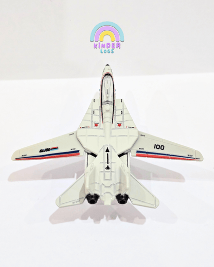 Premium Hot Wheels GI Joe Plane - Combat Jet Skystriker Grumman F - 14 Tomcat (Uncarded) - Kinder Logs