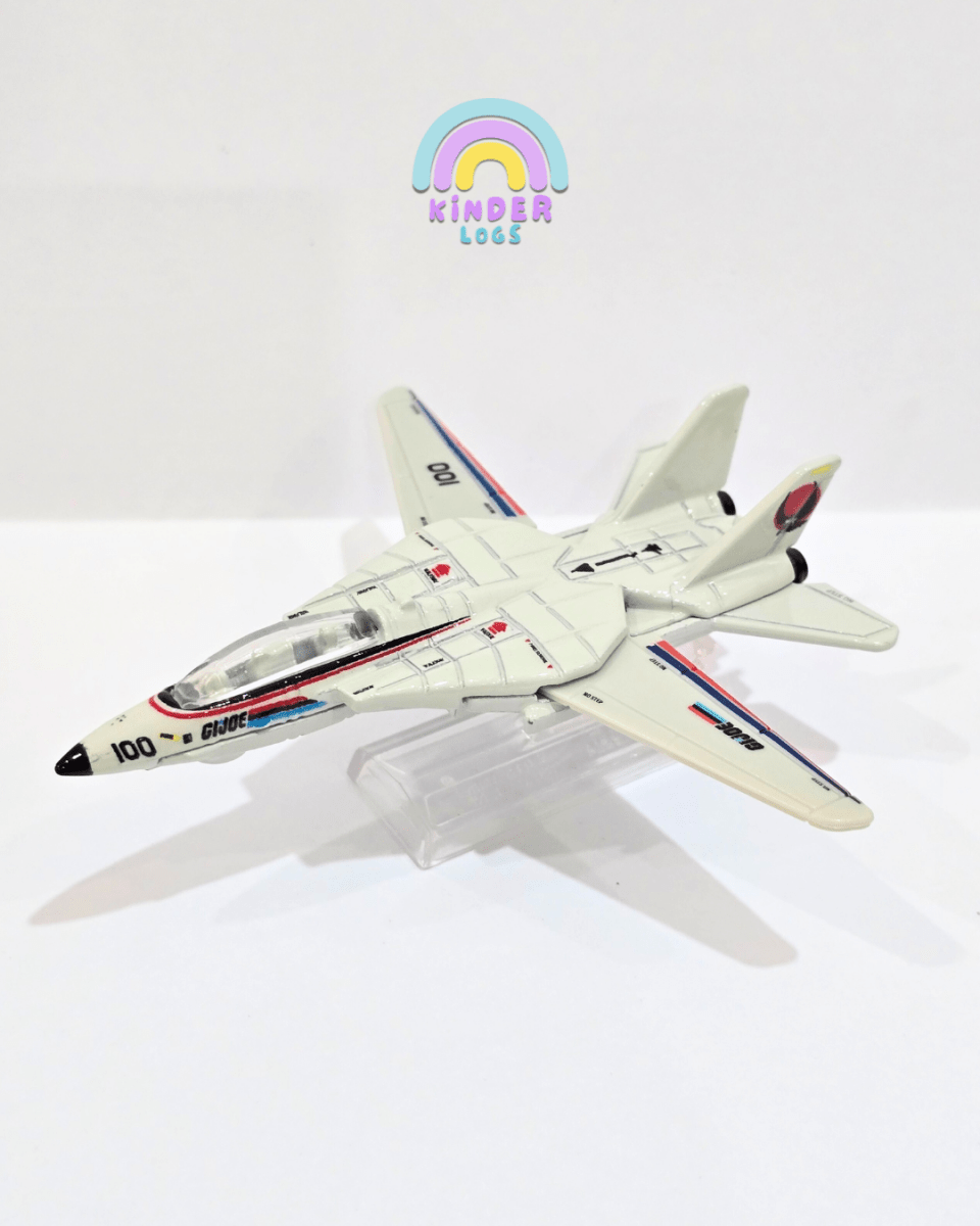 Premium Hot Wheels GI Joe Plane - Combat Jet Skystriker Grumman F - 14 Tomcat (Uncarded) - Kinder Logs