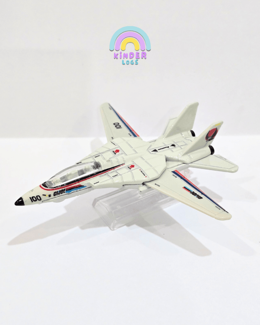 Premium Hot Wheels GI Joe Plane - Combat Jet Skystriker Grumman F - 14 Tomcat (Uncarded) - Kinder Logs
