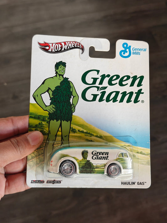 Premium Hot Wheels Haulin' Gas - Green Giant - General Mills (Imported) - Kinder Logs