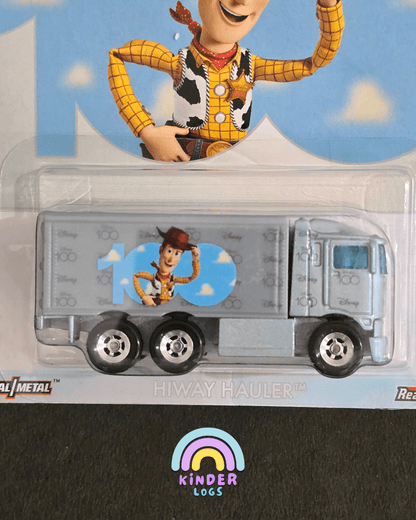 Premium Hot Wheels Hiway Hauler - Disney 100 Edition (Toy Story) - Kinder Logs
