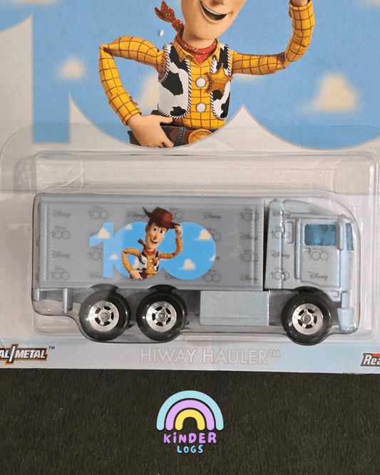 Premium Hot Wheels Hiway Hauler - Disney 100 Edition (Toy Story) - Kinder Logs
