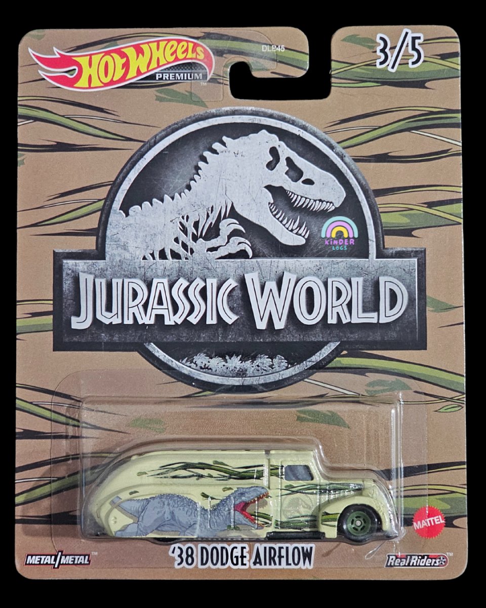 Premium Hot Wheels Jurassic World 1938 Dodge Airflow - Kinder Logs