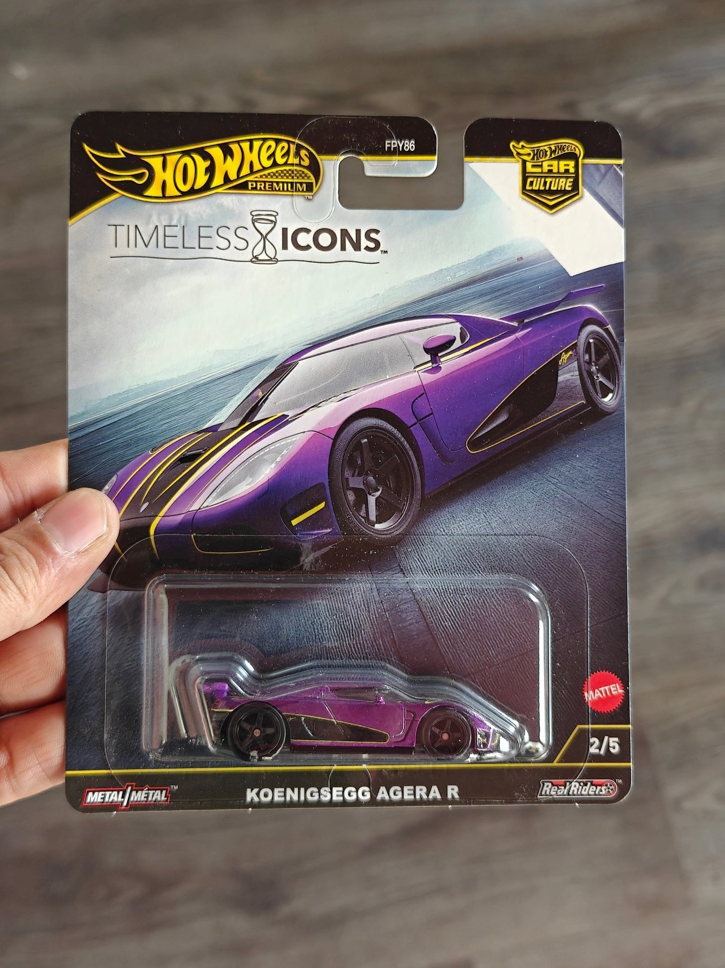 Premium Hot Wheels Koenigsegg Agera R - Purple - Timeless Icons (Imported) - Kinder Logs