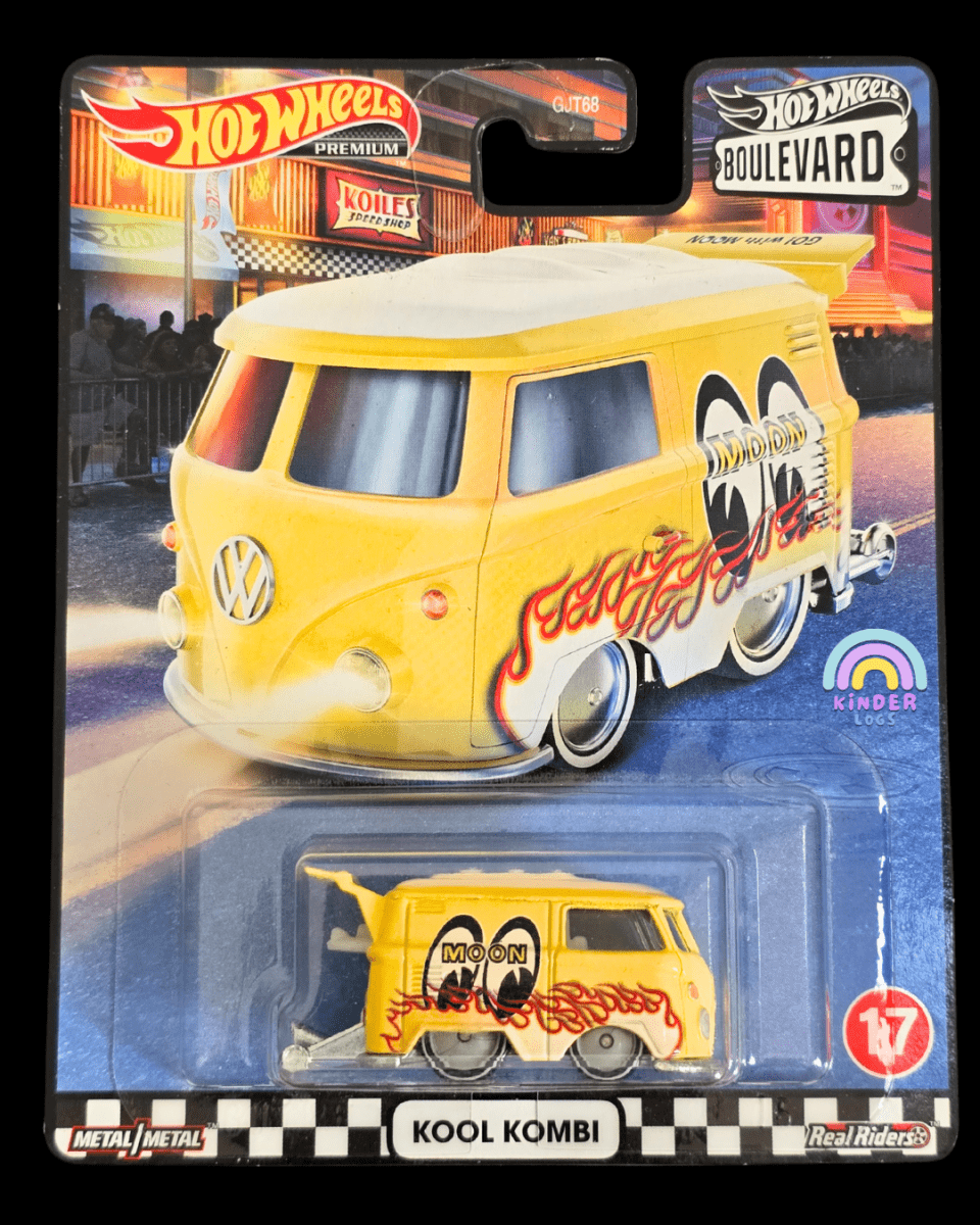 Premium Hot Wheels Kool Kombi Moon Eyes Edition - Kinder Logs India