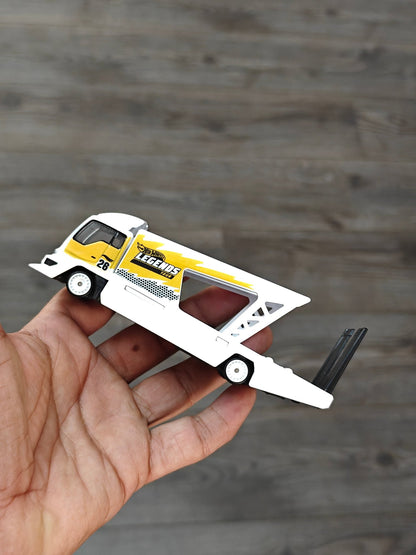 Premium Hot Wheels Kousoku Hauler - White (Uncarded - New) - Kinder Logs