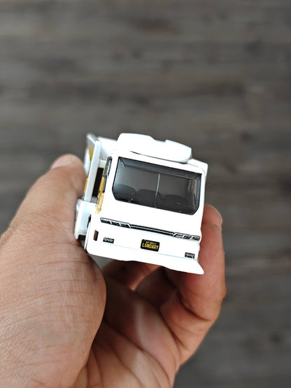 Premium Hot Wheels Kousoku Hauler - White (Uncarded - New) - Kinder Logs