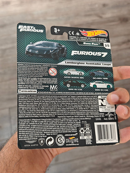 Premium Hot Wheels Lamborghini Aventador Coupe - Fast & Furious (Imported) - Kinder Logs