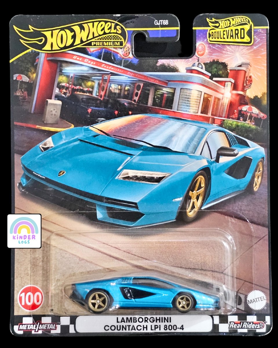 Premium Hot Wheels Lamborghini Countach LPI 800 - 4 (Blue) - Kinder Logs