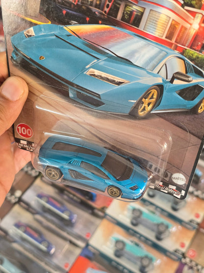 Premium Hot Wheels Lamborghini Countach LPI 800 - 4 - Blue (Imported) - Kinder Logs