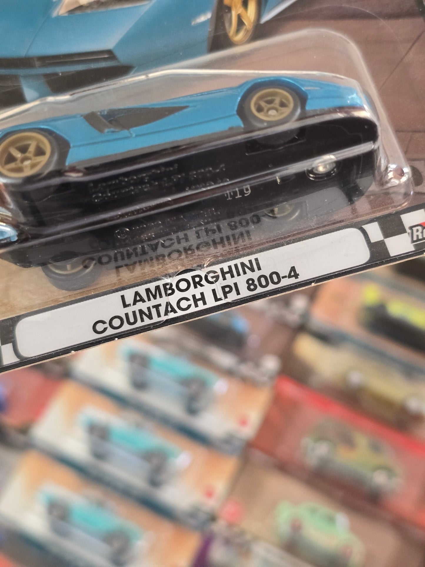 Premium Hot Wheels Lamborghini Countach LPI 800 - 4 - Blue (Imported) - Kinder Logs