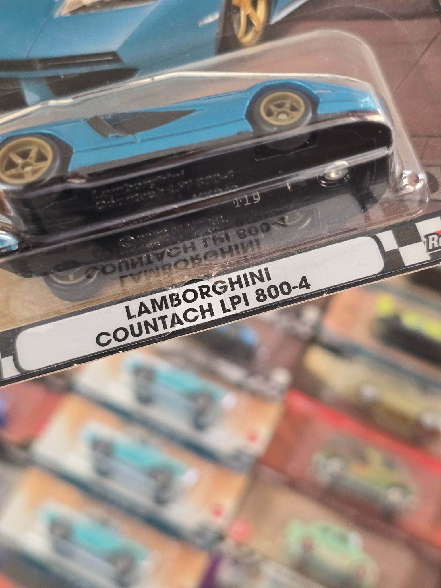 Premium Hot Wheels Lamborghini Countach LPI 800 - 4 - Blue (Imported) - Kinder Logs