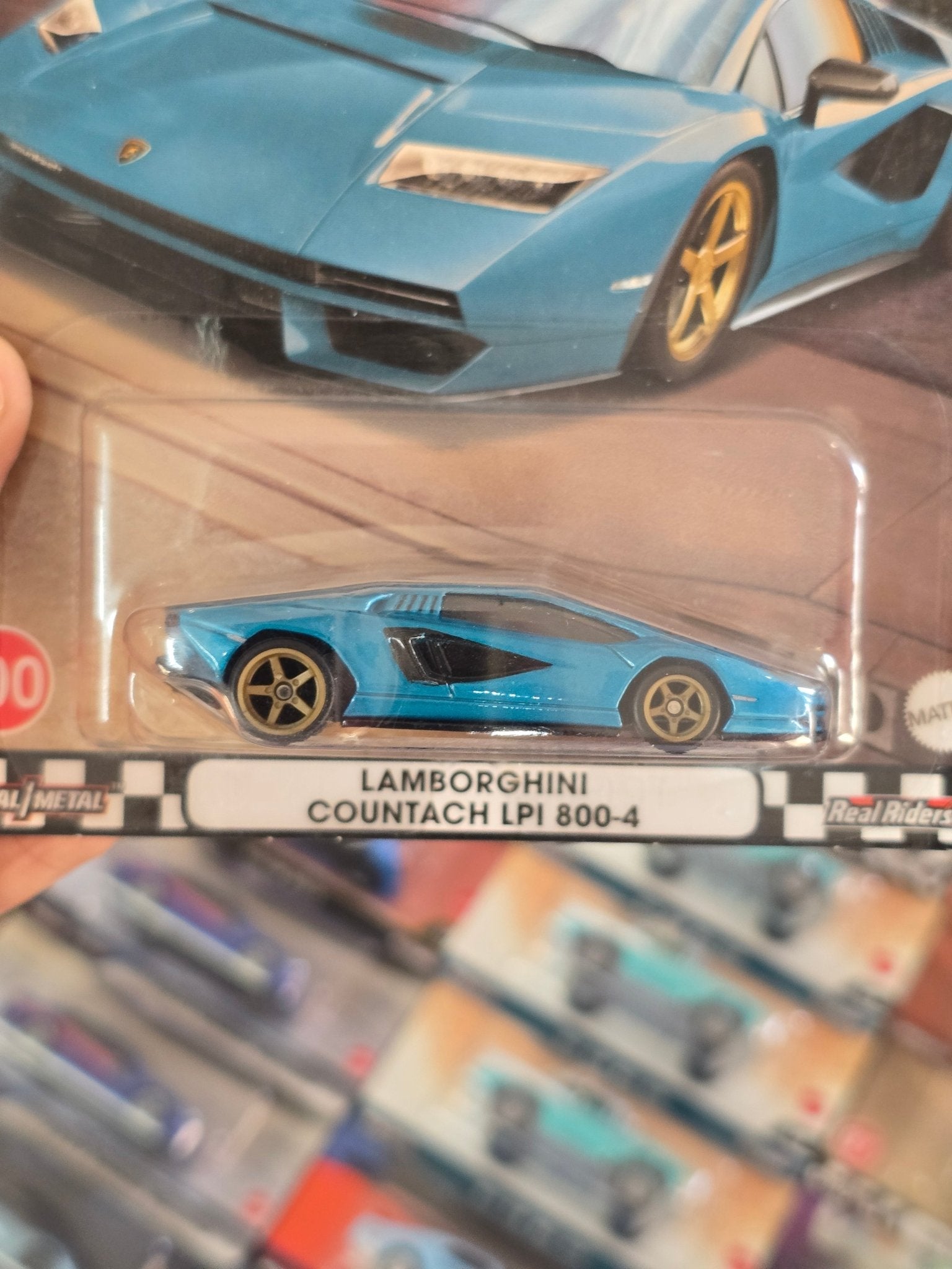 Premium Hot Wheels Lamborghini Countach LPI 800 - 4 - Blue (Imported) - Kinder Logs