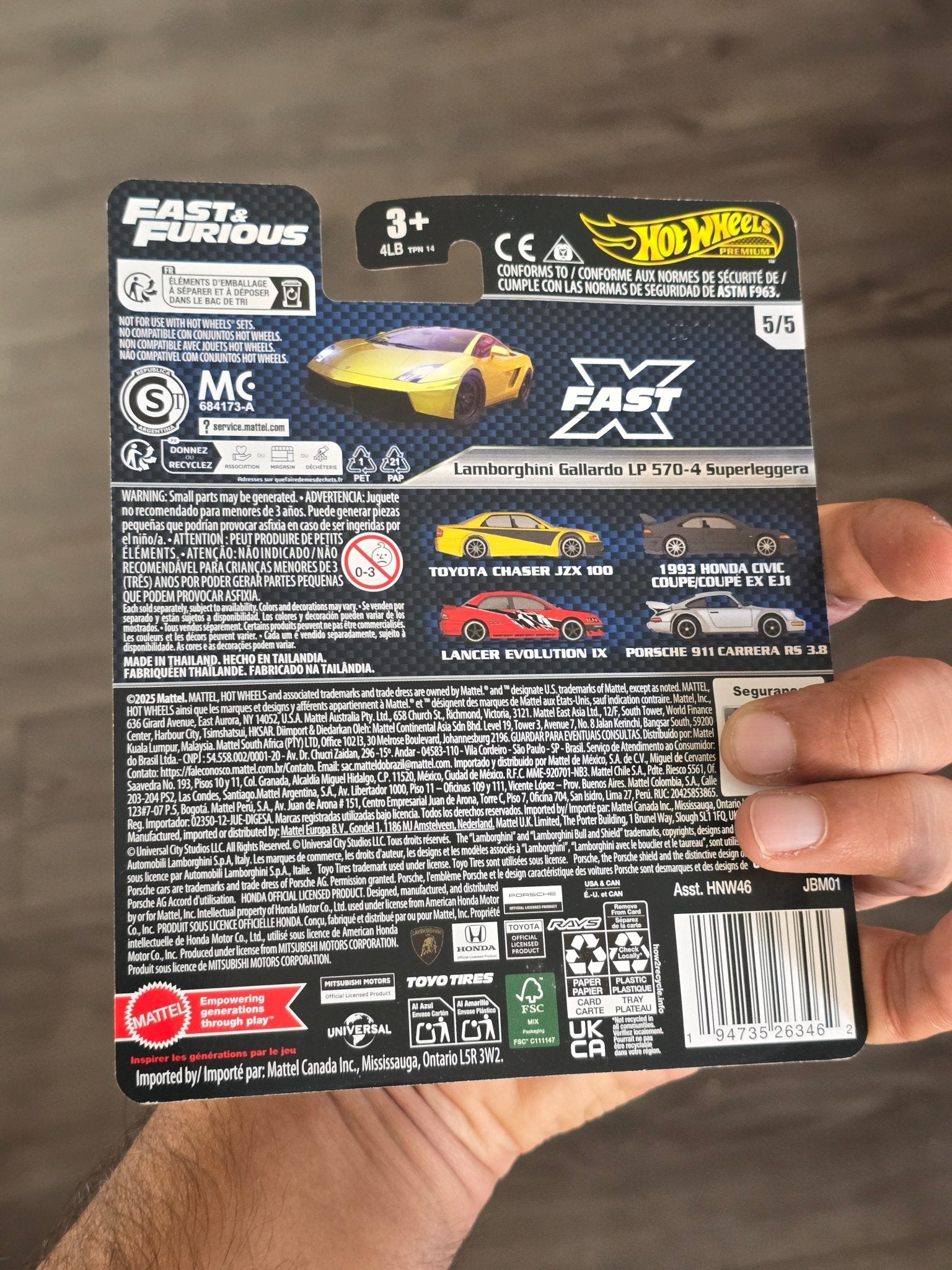 Premium Hot Wheels Lamborghini Gallardo LP 570 - 4 Superleggera - Fast & Furious (Imported) - Kinder Logs