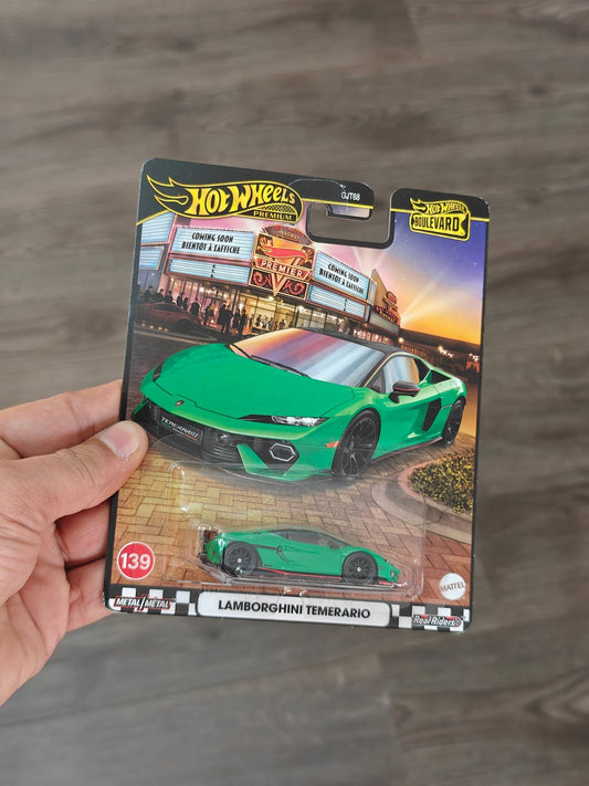 Premium Hot Wheels Lamborghini Temerario - Boulevard 139 (Imported) - Kinder Logs