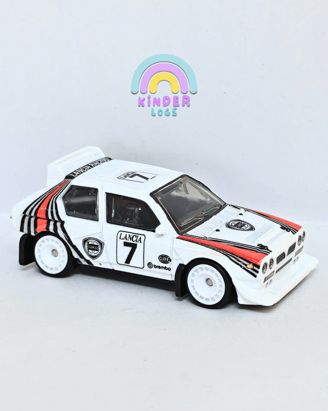 Premium Hot Wheels Lancia Delta S4 - White (Uncarded - New) - Kinder Logs