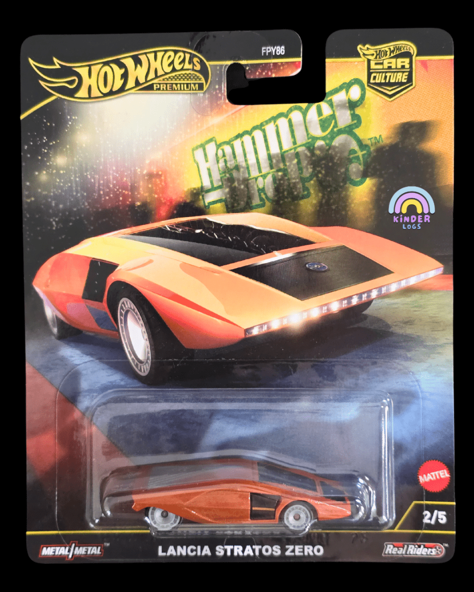 Premium Hot Wheels Lancia Stratos Zero - Hammer Drop - Kinder Logs