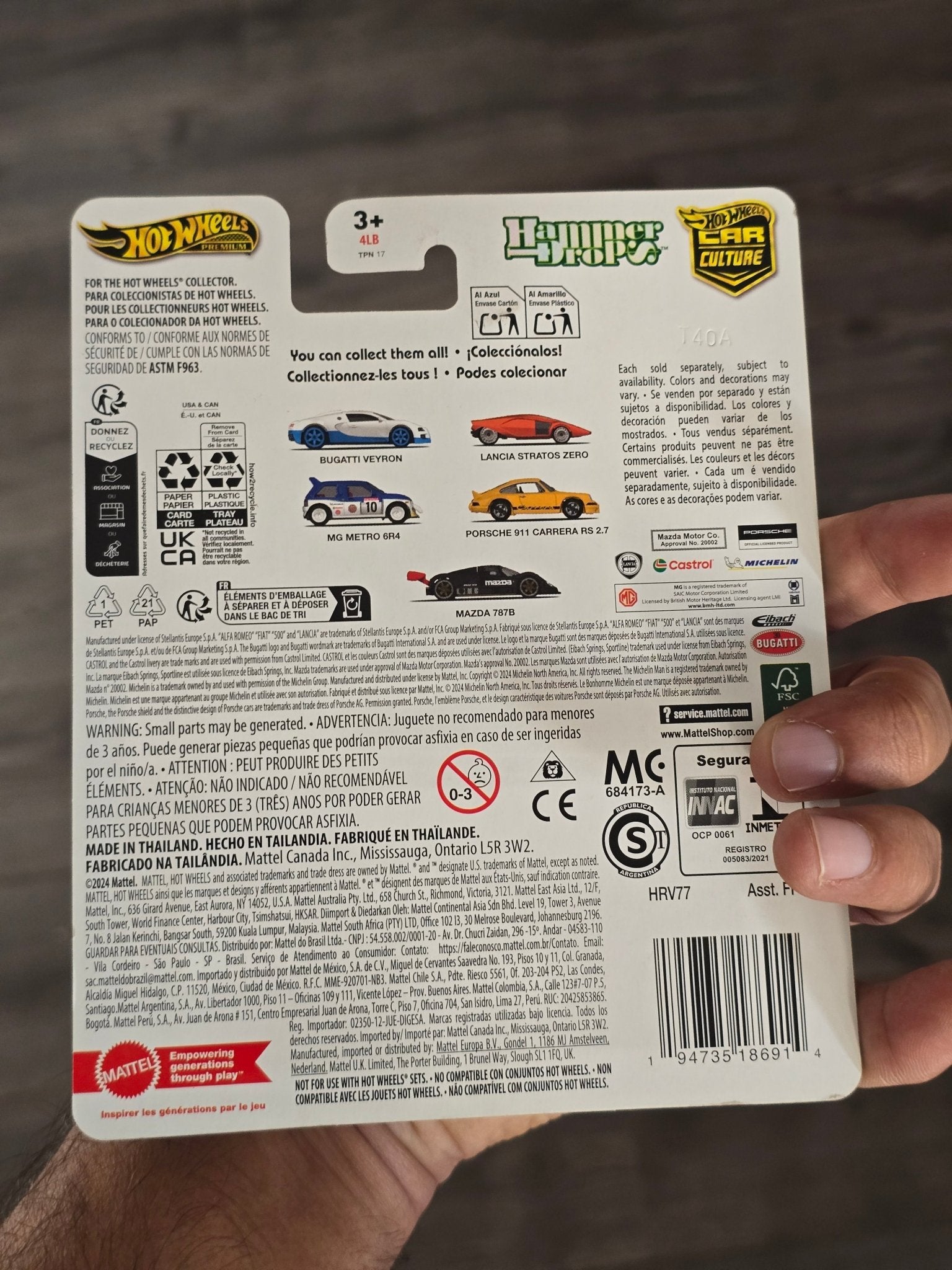 Premium Hot Wheels Lancia Stratos Zero - Hammer Drop (Imported) - Kinder Logs