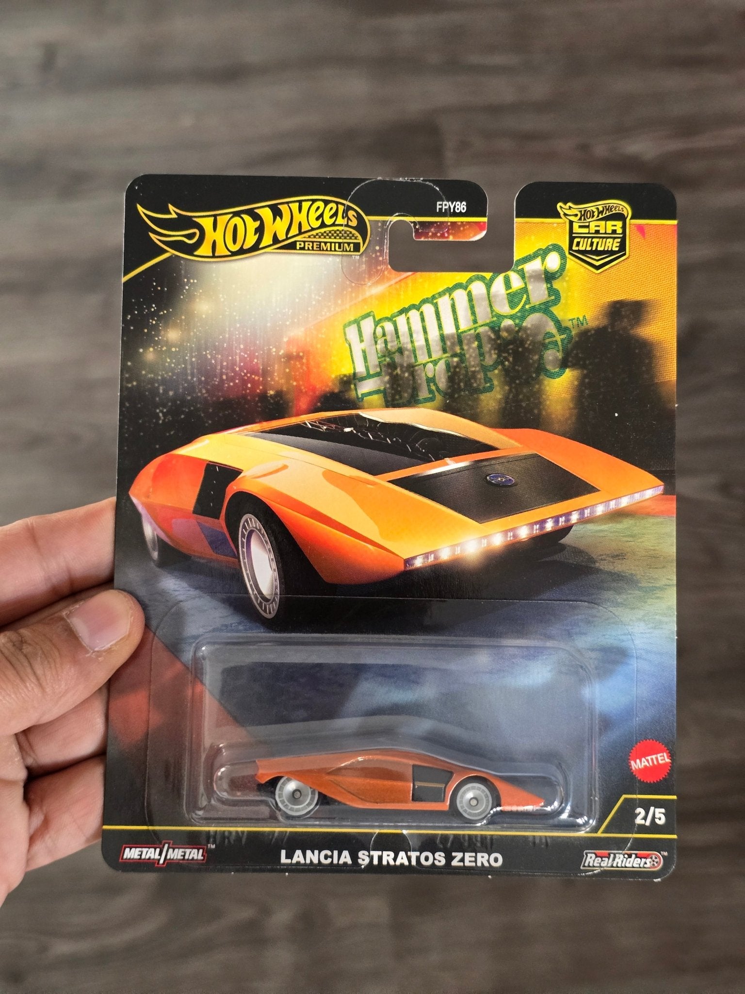 Premium Hot Wheels Lancia Stratos Zero - Hammer Drop (Imported) - Kinder Logs
