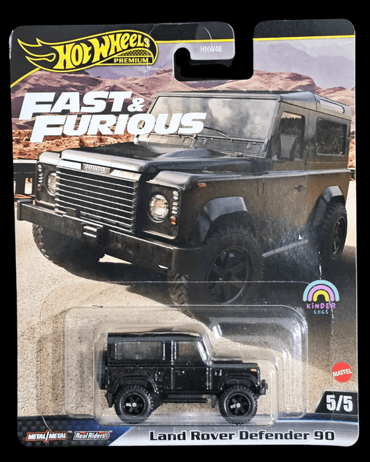 Premium Hot Wheels Land Rover Defender 90 - Fast & Furious - Kinder Logs