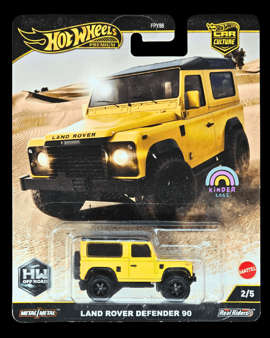 Premium Hot Wheels Land Rover Defender 90 - HW Off Road (Imported) - Kinder Logs
