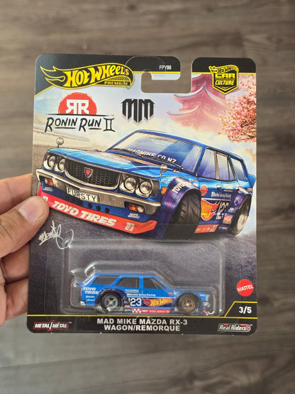 Premium Hot Wheels Mad Mike Mazda RX - 3 Wagon - Ronin Run II (Imported) - Kinder Logs