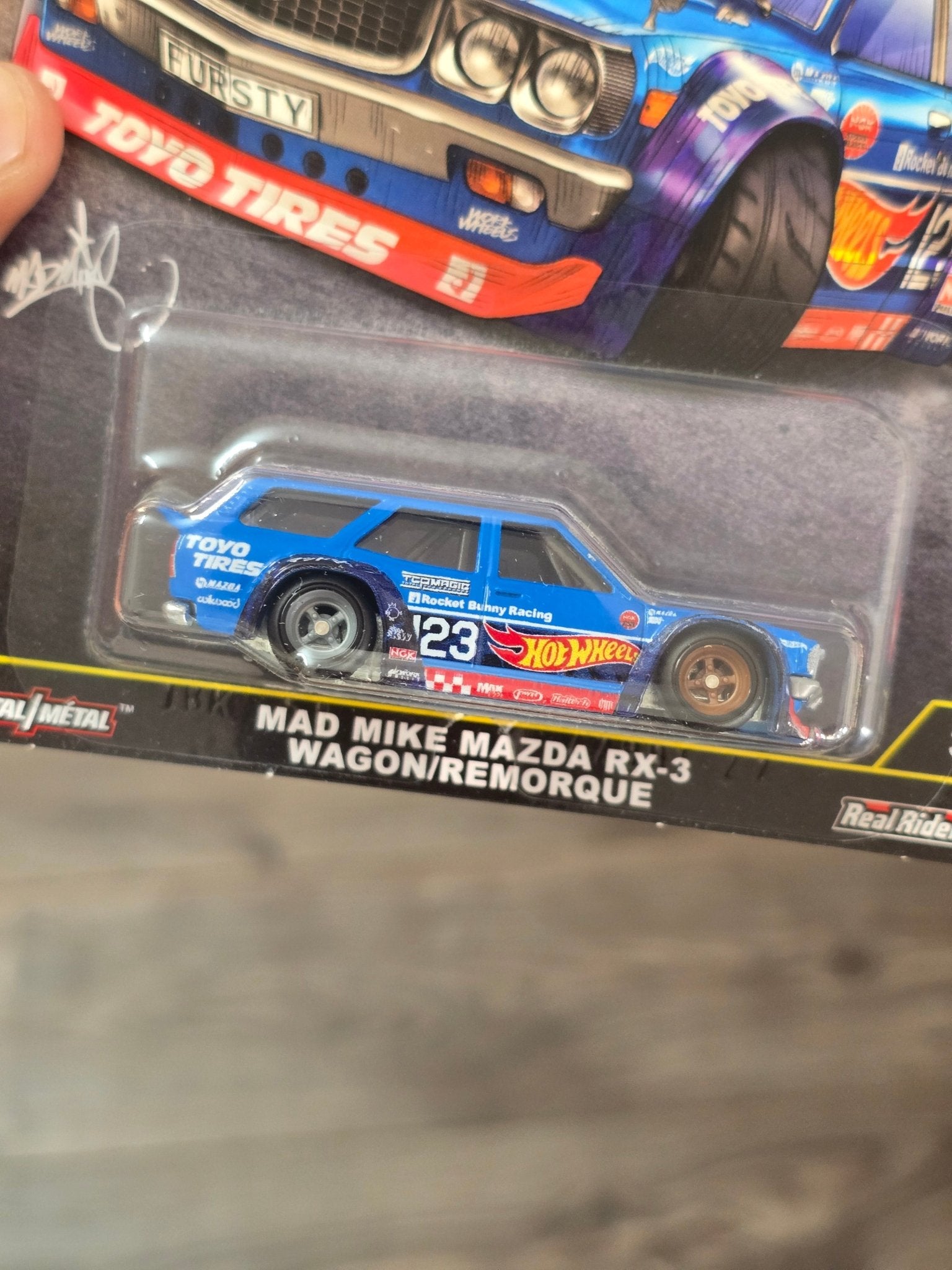 Premium Hot Wheels Mad Mike Mazda RX - 3 Wagon - Ronin Run II (Imported) - Kinder Logs