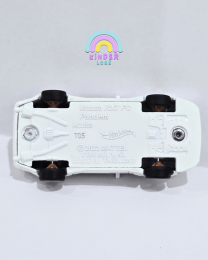 Premium Hot Wheels Mazda RX7 FC Pandem - White (Uncarded) - Kinder Logs