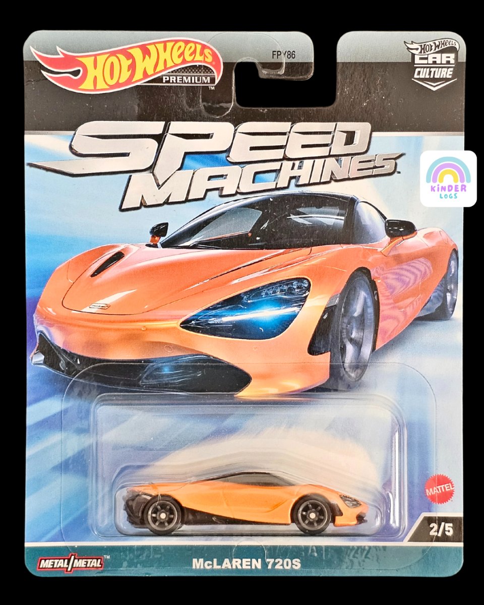 Premium Hot Wheels McLaren 720s - Speed Machines - Kinder Logs