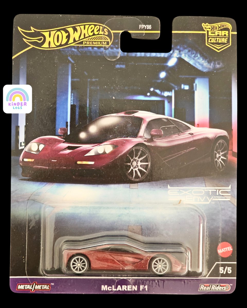 Premium Hot Wheels McLaren F1 - Exotic Envy - Kinder Logs