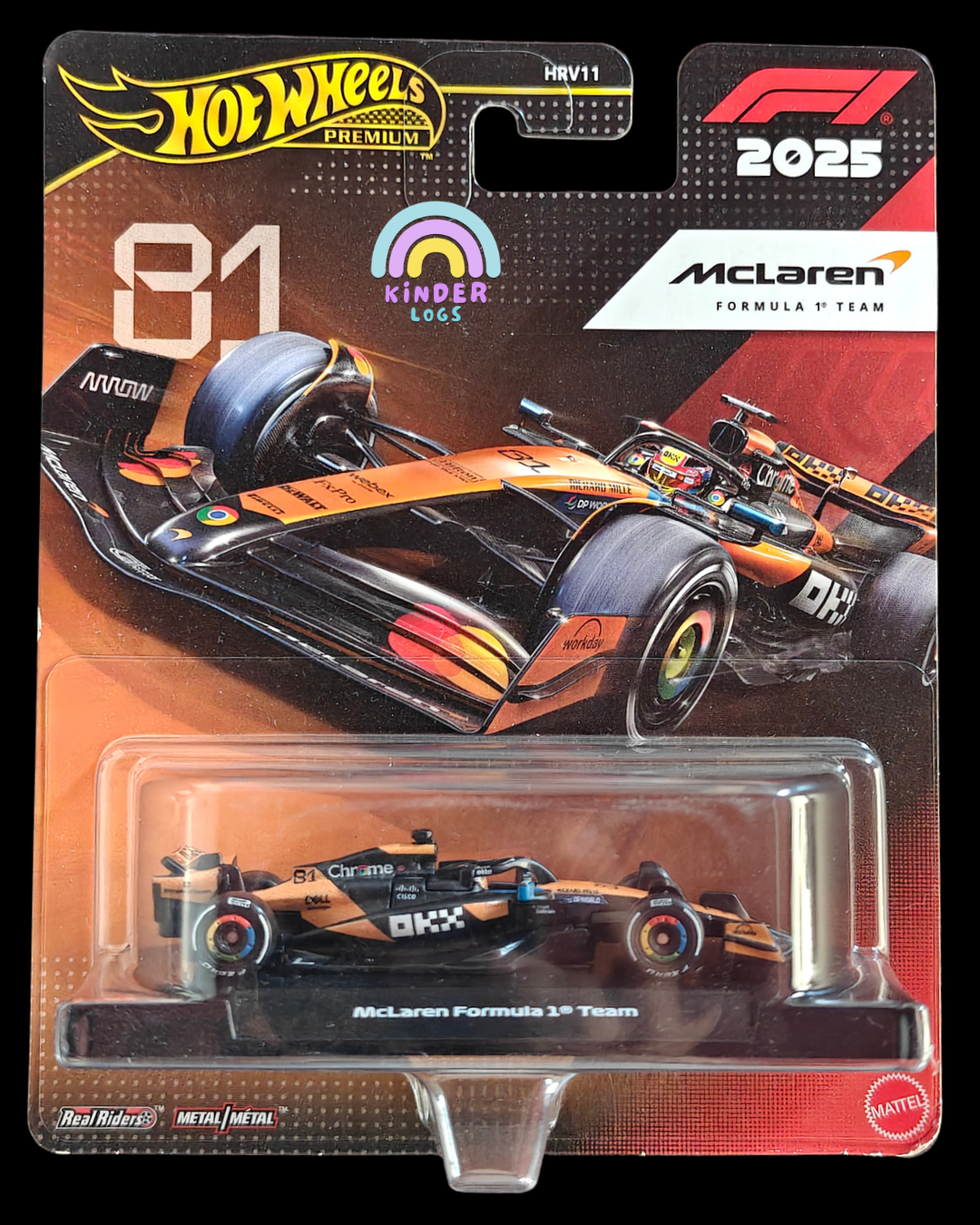 Premium Hot Wheels McLaren Formula 1 Team #81 (Imported) - Kinder Logs