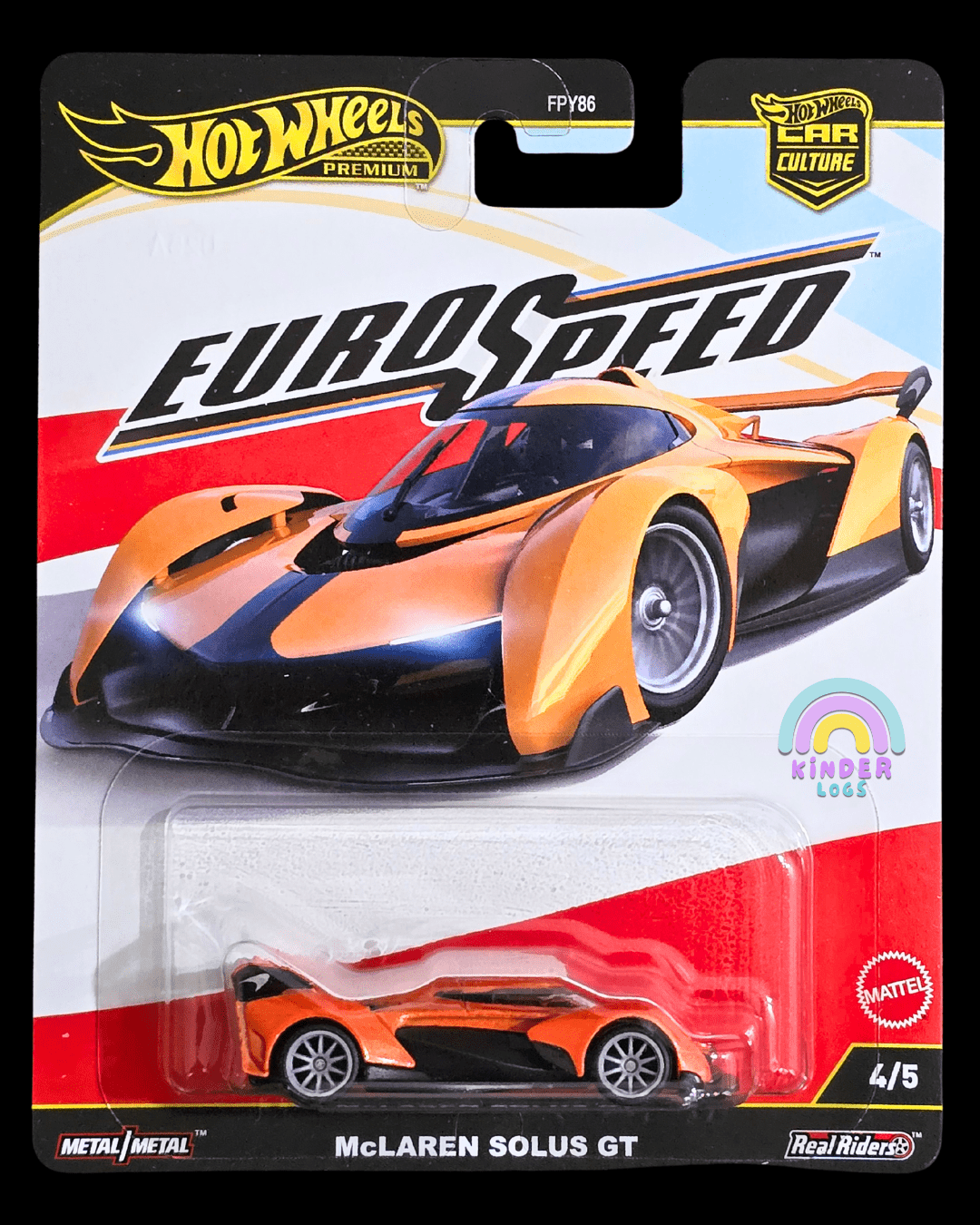 Premium Hot Wheels McLaren Solus GT - Euro Speed (Imported) - Kinder Logs