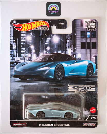 Premium Hot Wheels McLaren Speedtail Exotic Envy - Kinder Logs